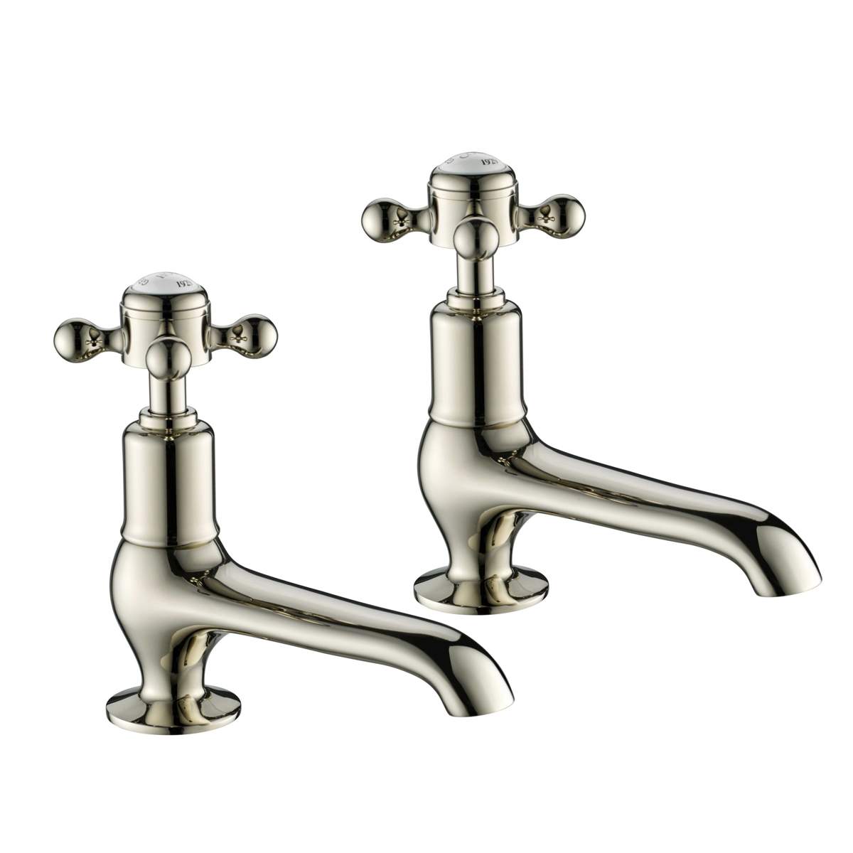 JTP Grosvenor Cross Nickel Long Nose Basin Taps (76011NK)