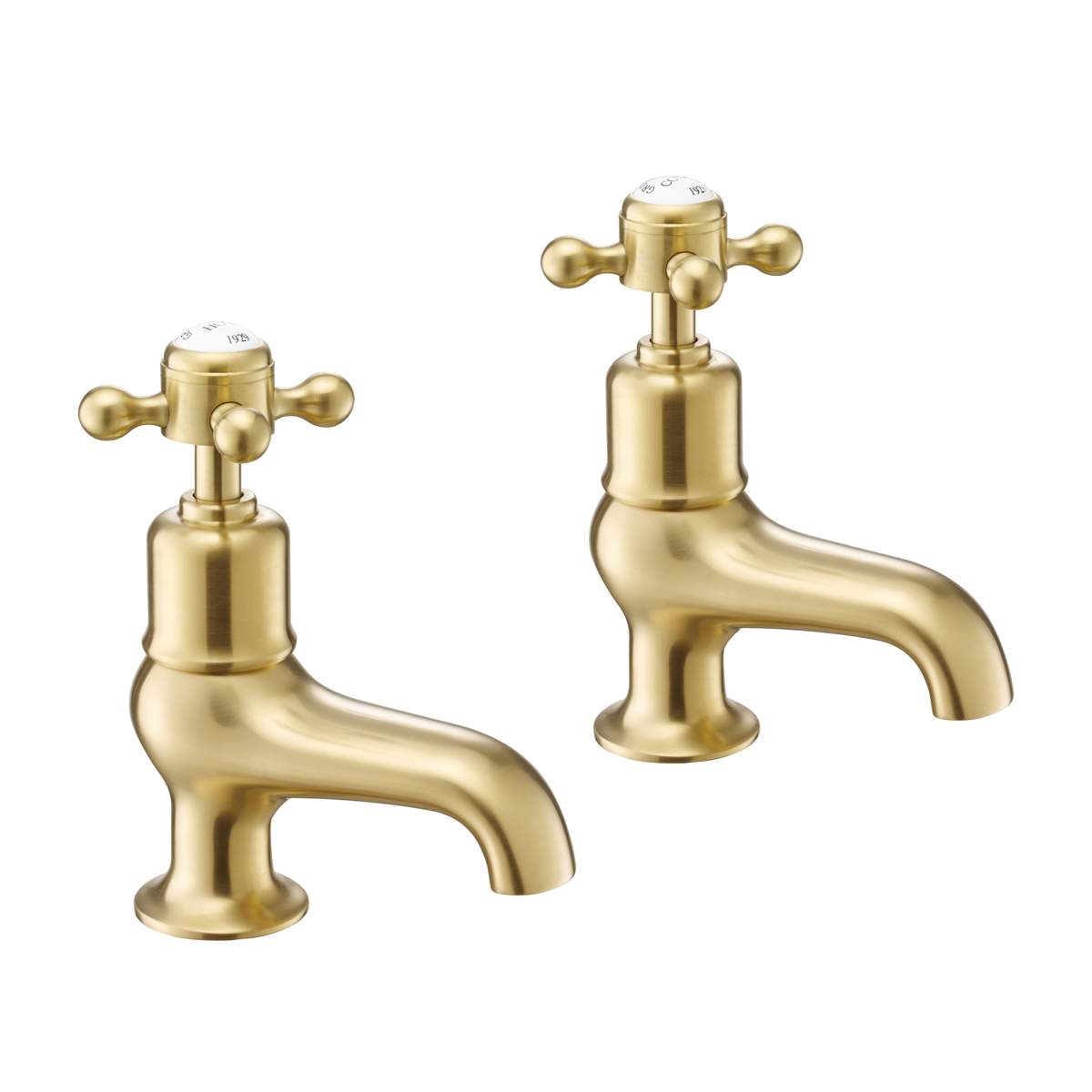 JTP Grosvenor Cross Brushed Brass Bath Taps (76015BBR)