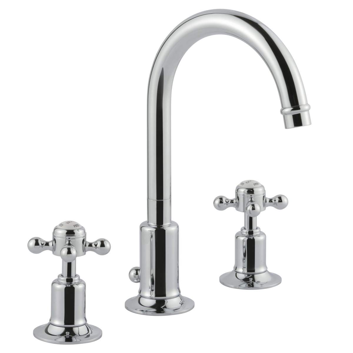 JTP Grosvenor Cross Chrome 3 Hole Basin Mixer (76191)