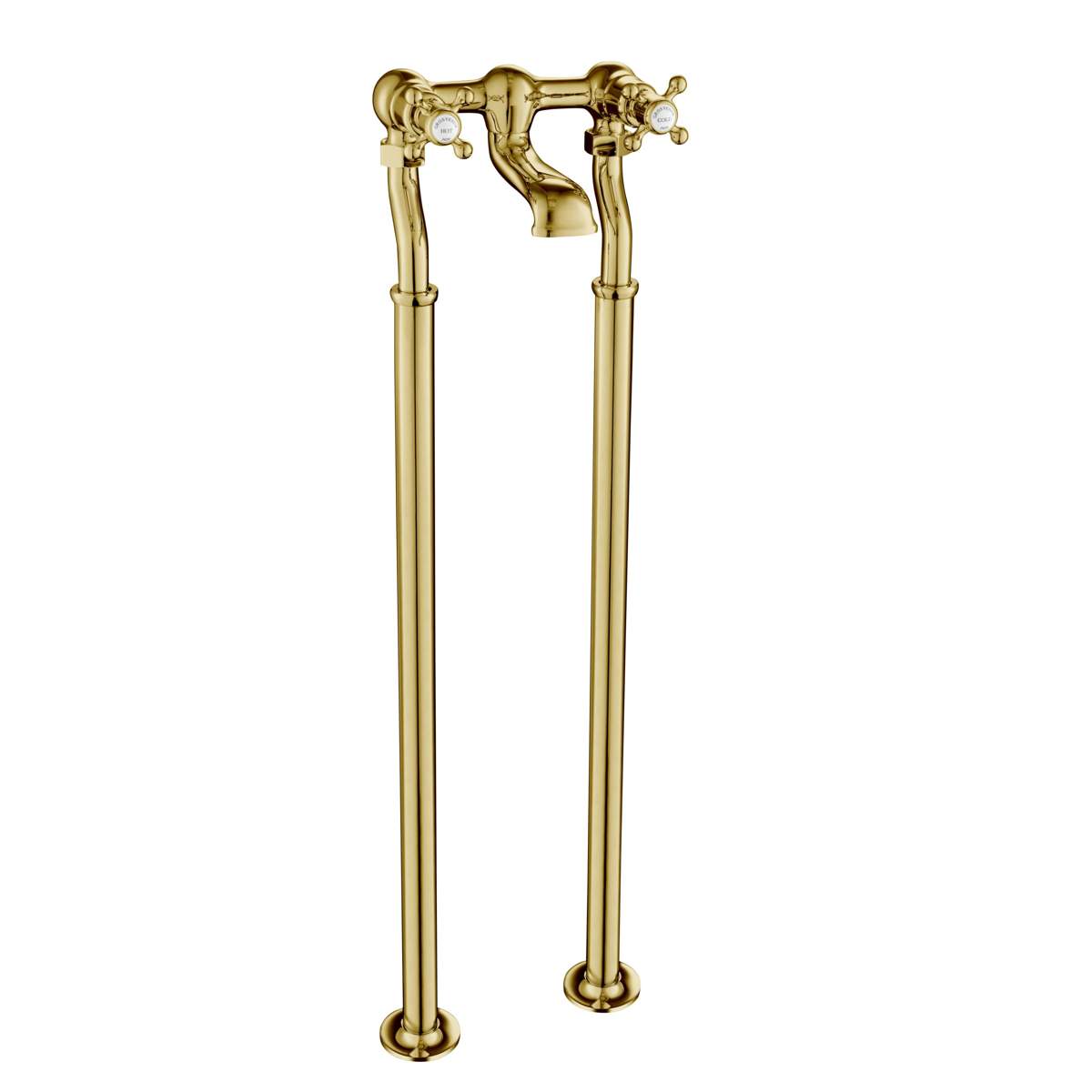 JTP Grosvenor Cross Antique Brass Edition Freestanding Bath Filler (76223FSG)