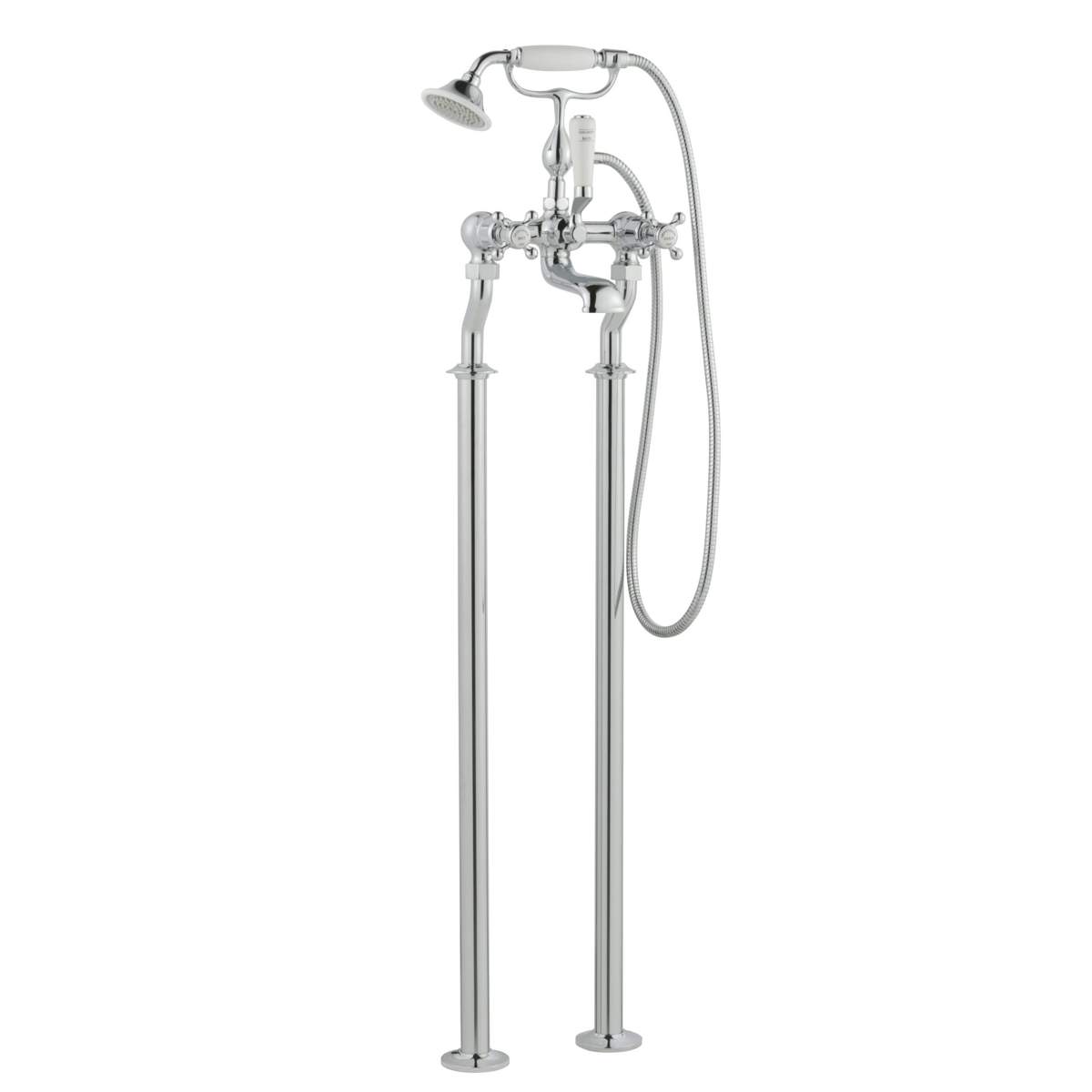 JTP Grosvenor Cross Chrome Freestanding Bath Shower Mixer with Kit (76275FS)