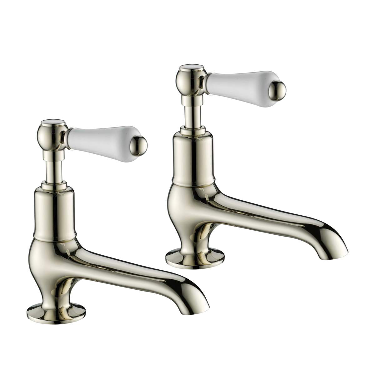 JTP Grosvenor Nickel Lever Long Nose Basin Taps (85011NK)