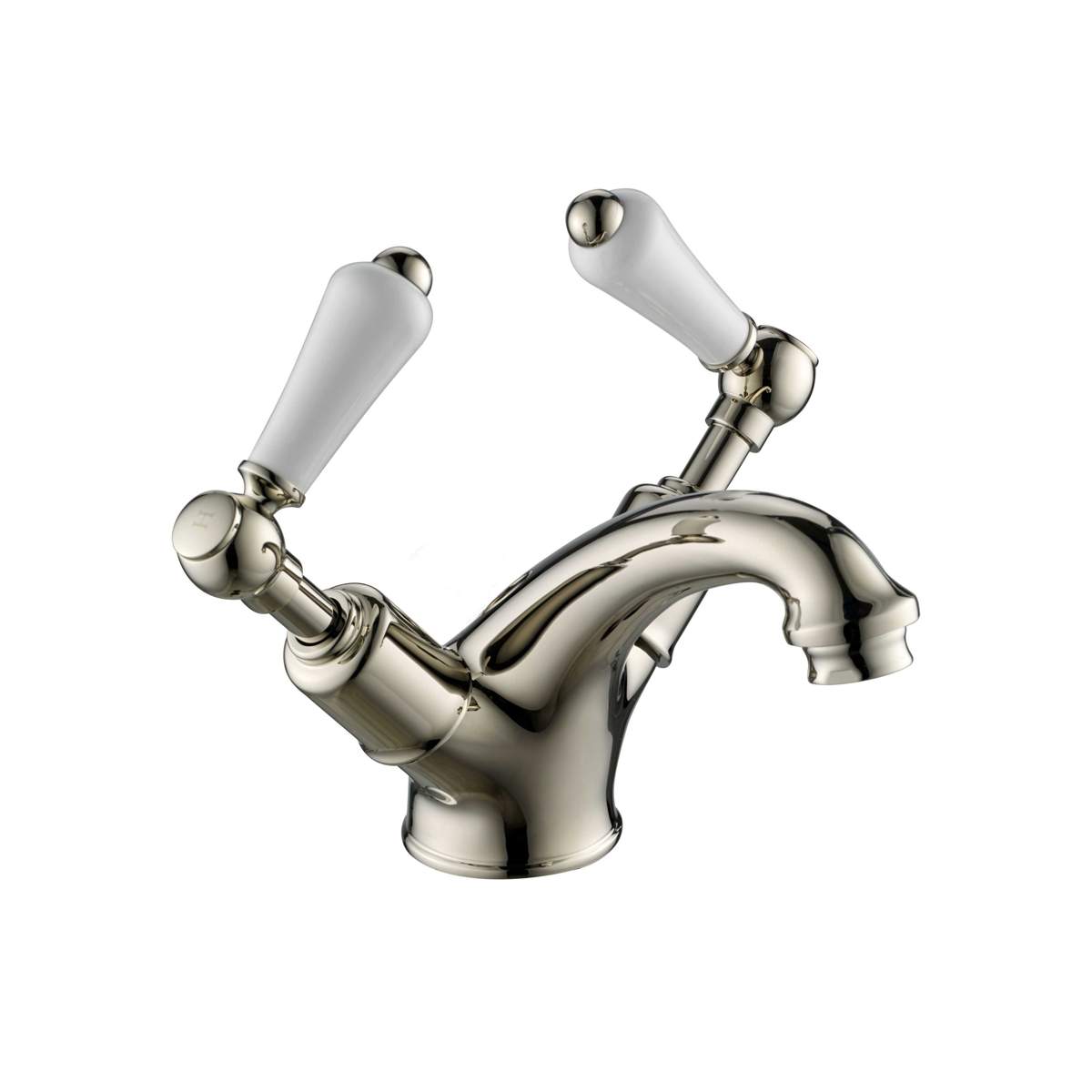 JTP Grosvenor Nickel Lever Basin Mixer with Pop-Up Waste (85169NK)