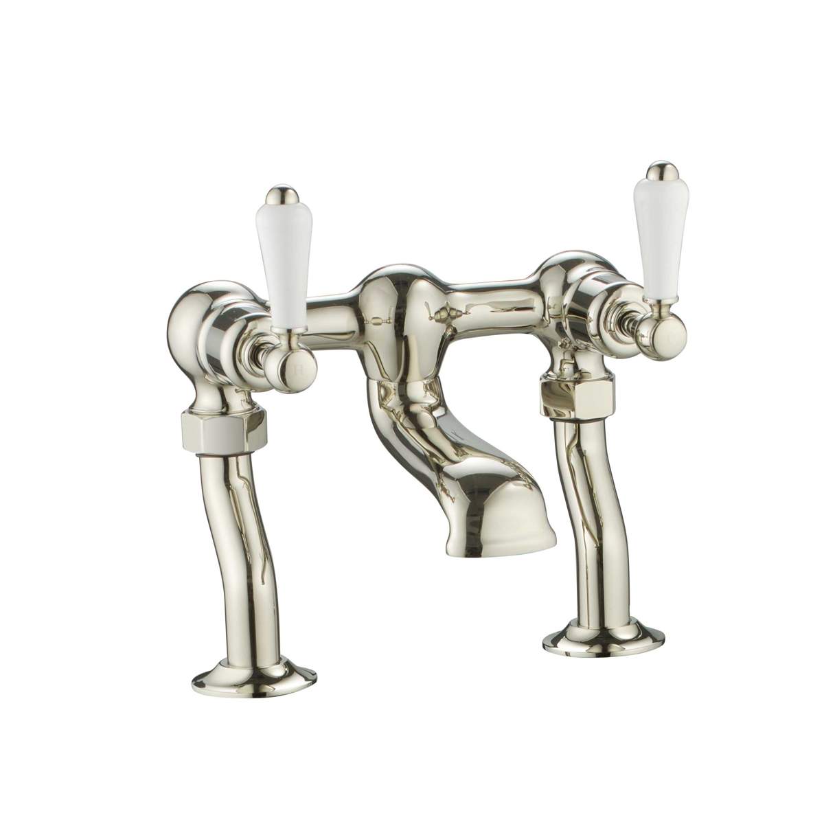 JTP Grosvenor Lever Nickel Deck Mounted Bath Filler (85223NK)