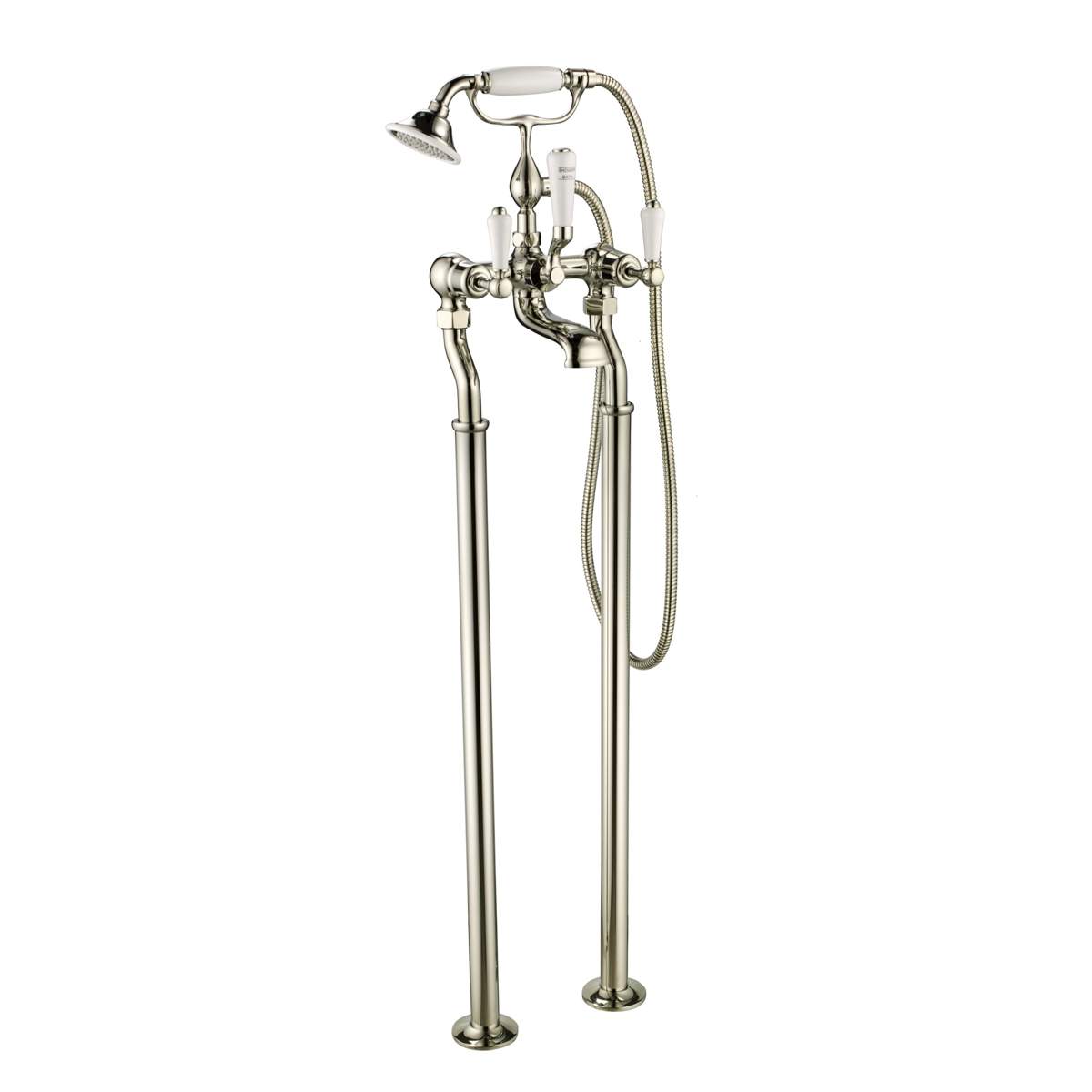 JTP Grosvenor Lever Nickel Freestanding Bath Shower Mixer with Kit (85275FSNK)