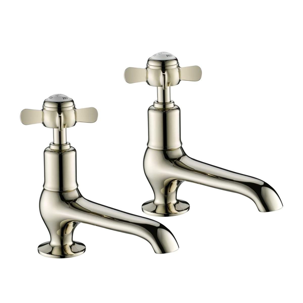 JTP Grosvenor Pinch Nickel Long Nose Basin Taps (98011NK)