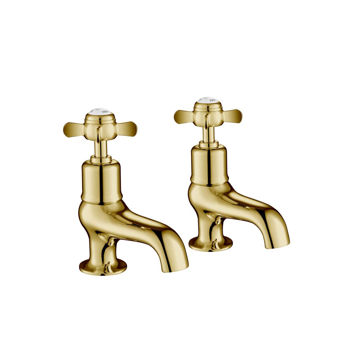 JTP Grosvenor Pinch Antique Brass Edition Bath Taps (98015G)