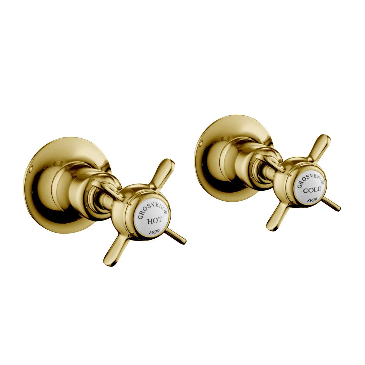 JTP Grosvenor Pinch Antique Brass Edition Wall Valves (98089G)