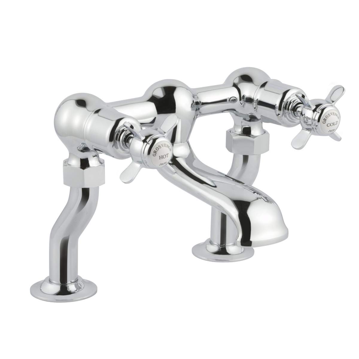 JTP Grosvenor Pinch Chrome Deck Mounted Bath Filler (98223)