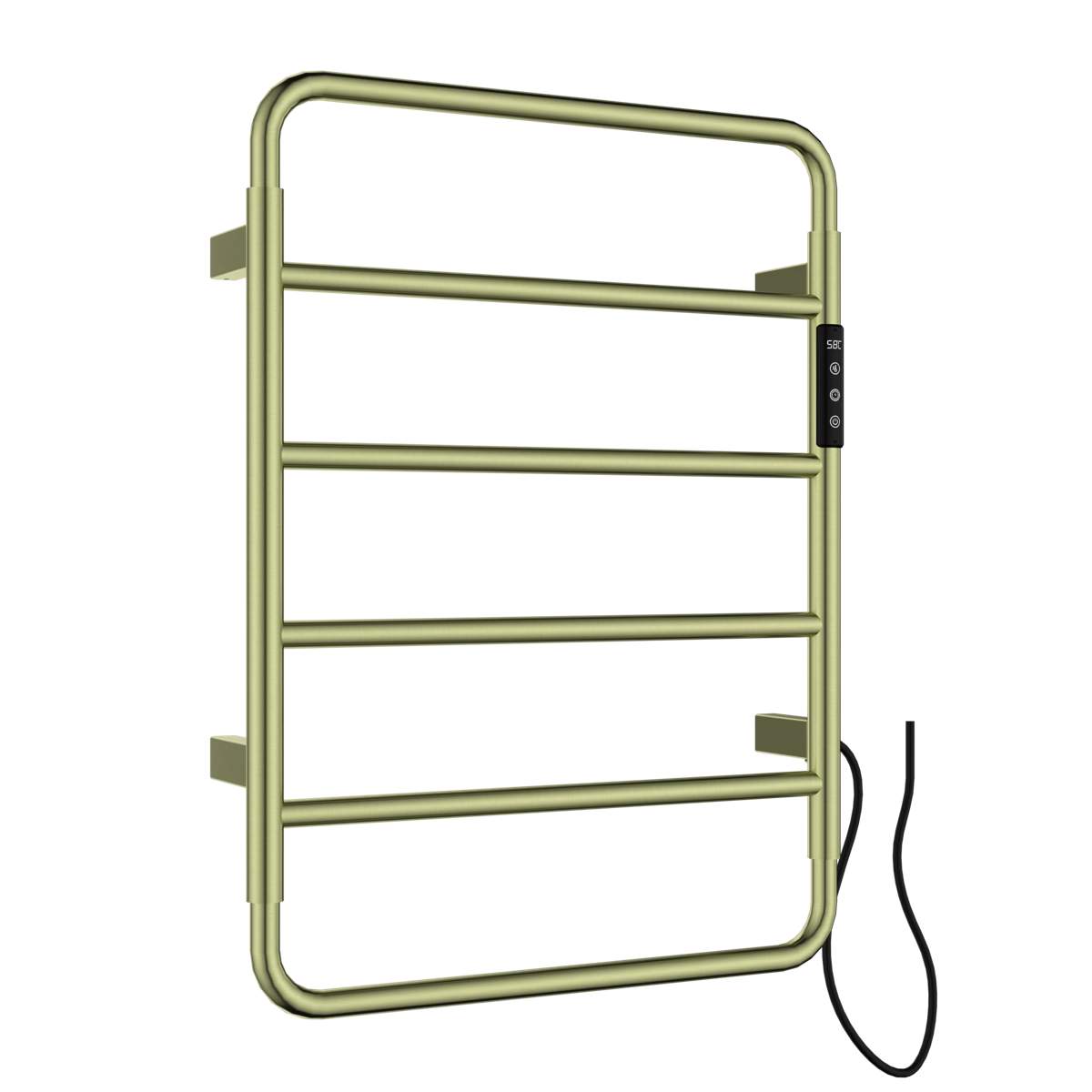 JTP Aero Brushed Brass Electric Towel Radiator (AE640EBBR)