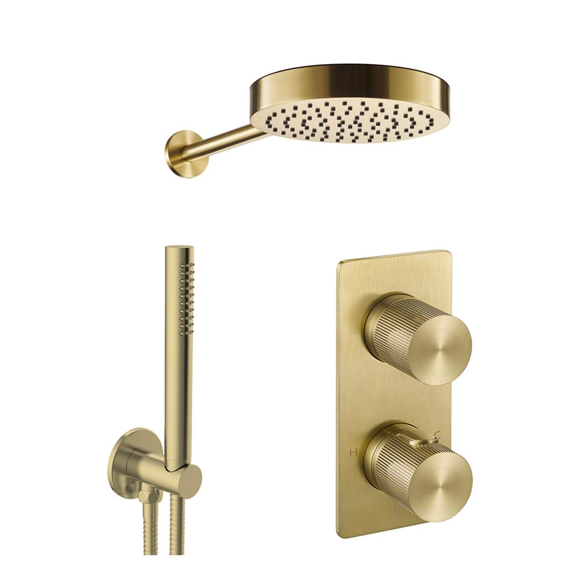 JTP Evo Brushed Brass 2 Outlet Shower Combination (COM 084)