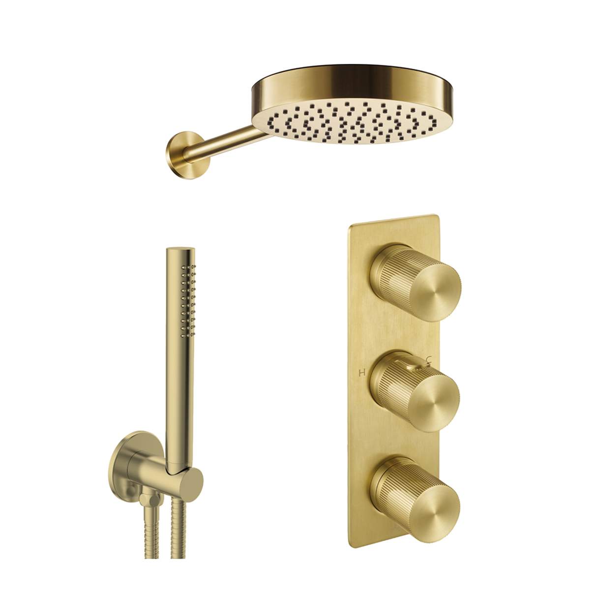 JTP Evo Brushed Brass 2 Outlet Shower Combination (COM 085)