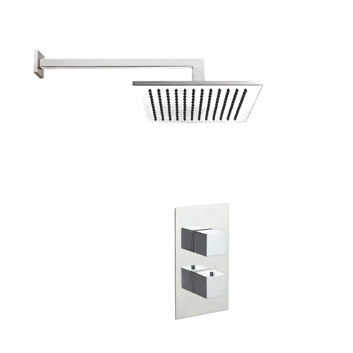 JTP Square Thermostat with Overhead Shower (COM034)