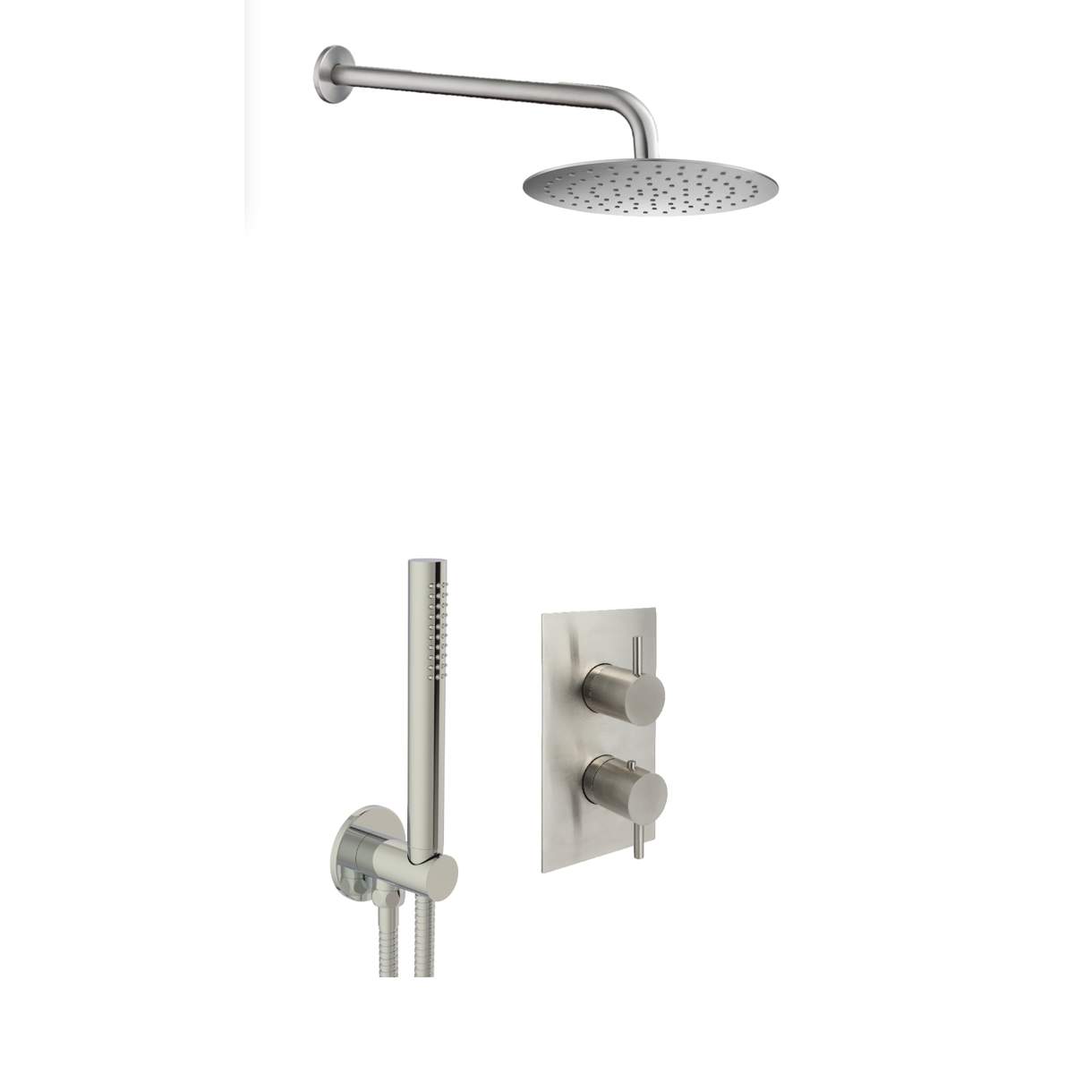 JTP Inox Concealed Stainless Steel Shower Combination 2 Outlet