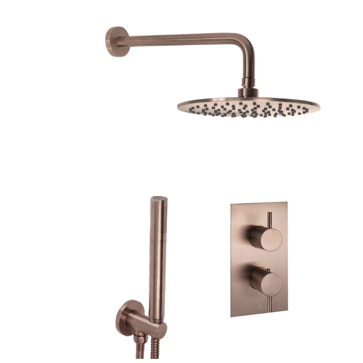 JTP Vos Brushed Bronze 2 Outlet Shower Combination (COM090)