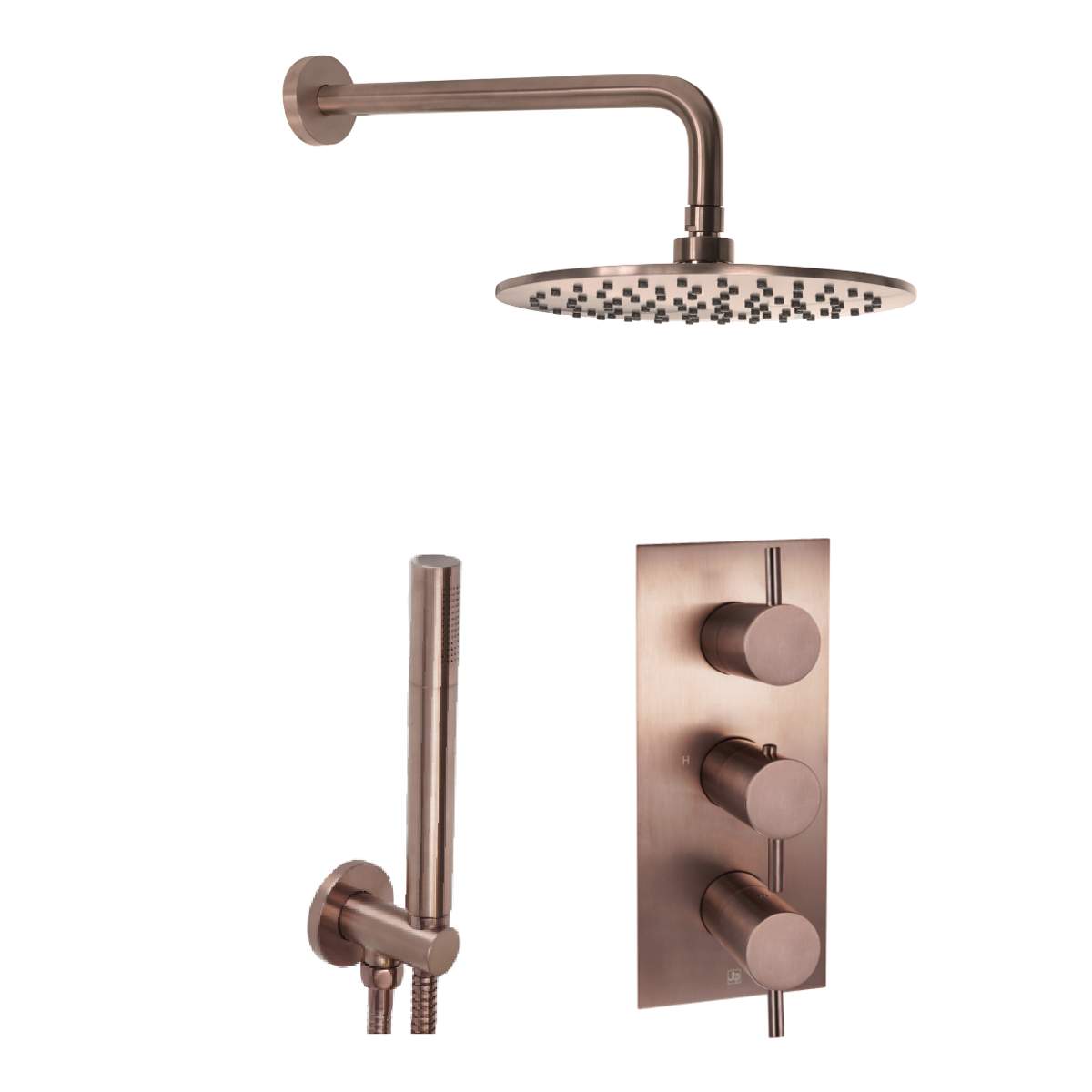 JTP Vos Brushed Bronze 2 Outlet Shower Combination (COM091)