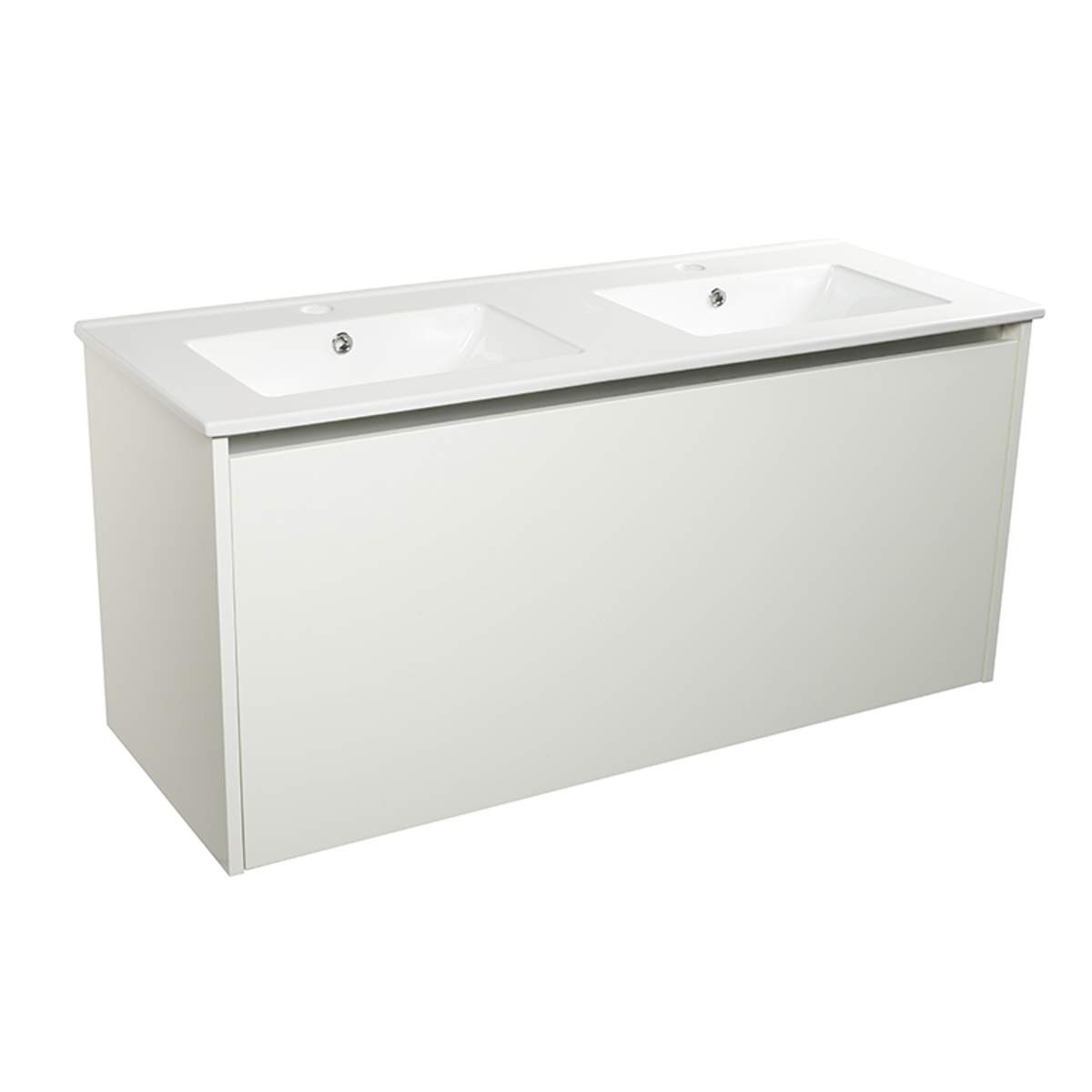 JTP City 1200 Unit with Internal Drawer, Sensor and Bottom Light in White (CYWM1203W+CY1200BS)