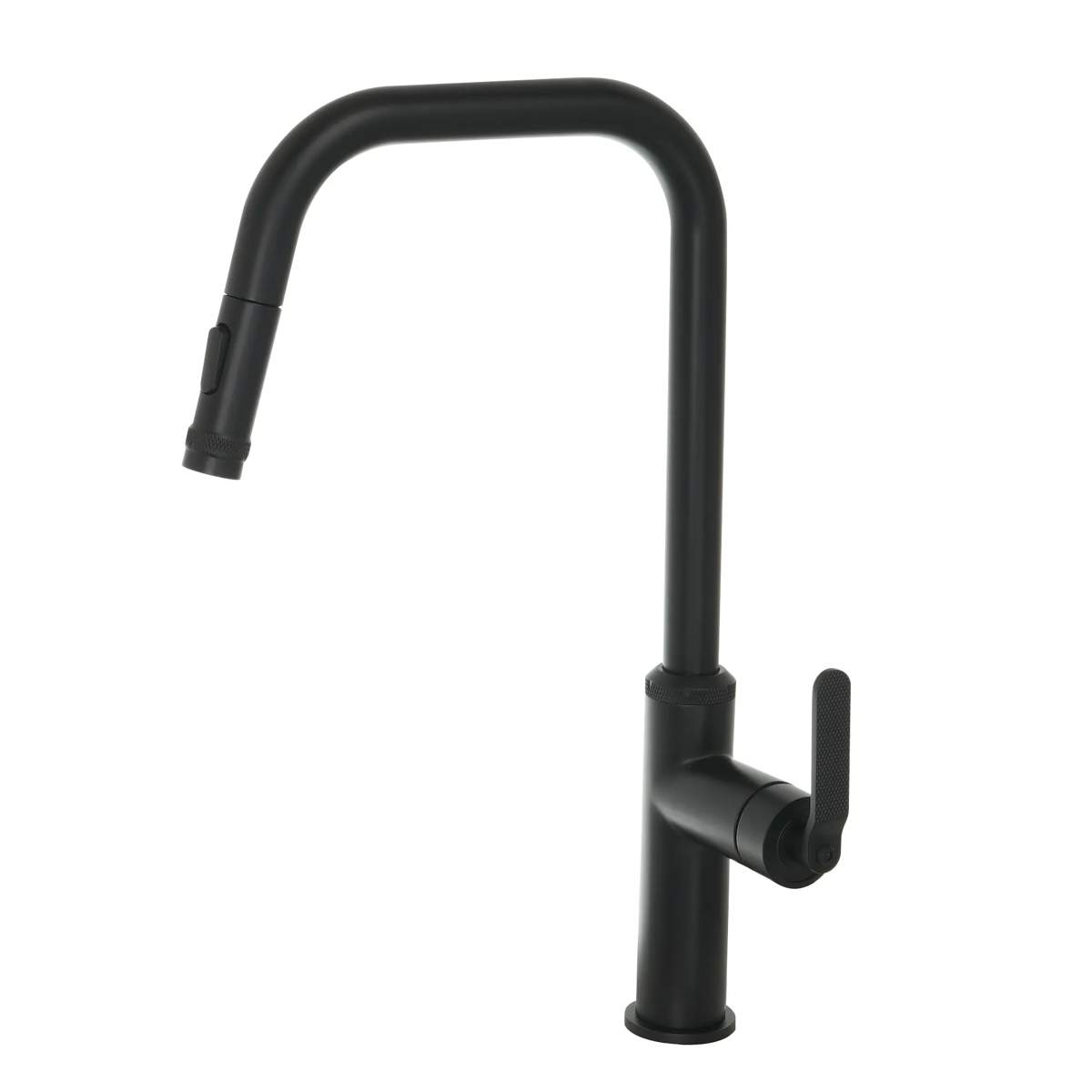 JTP Decor Matt Black Single Lever Pull-Out Sink Mixer (DEC127MB)