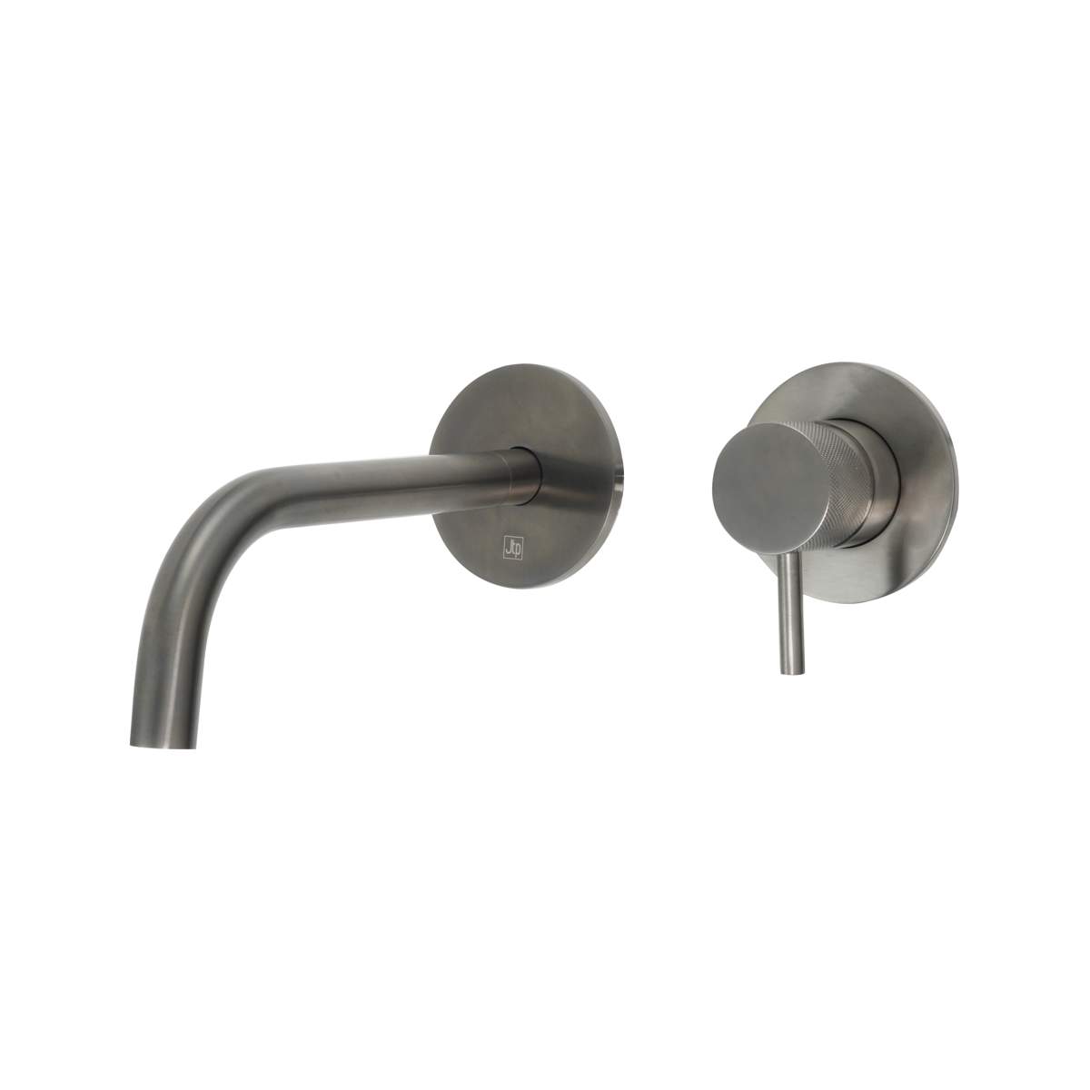 JTP Vos Brushed Black Single Lever Wall Mounted Basin Mixer with Slim Spout (DH27173BBL)