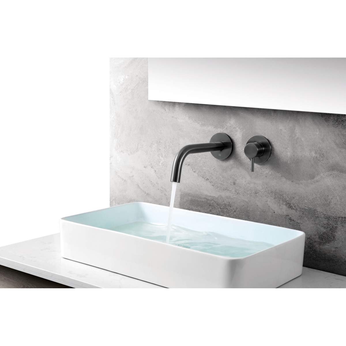 JTP Vos Brushed Black Single Lever Wall Mounted Basin Mixer (DH27273BBL)