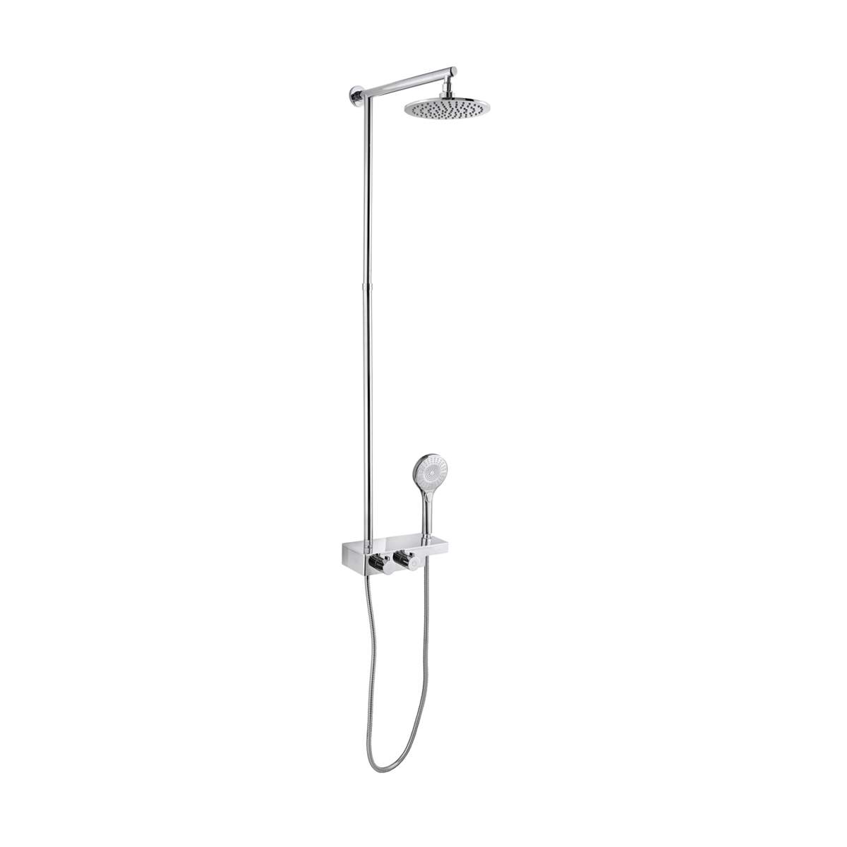 JTP Rail with Overhead and Multifunction Hand Shower (ED189)