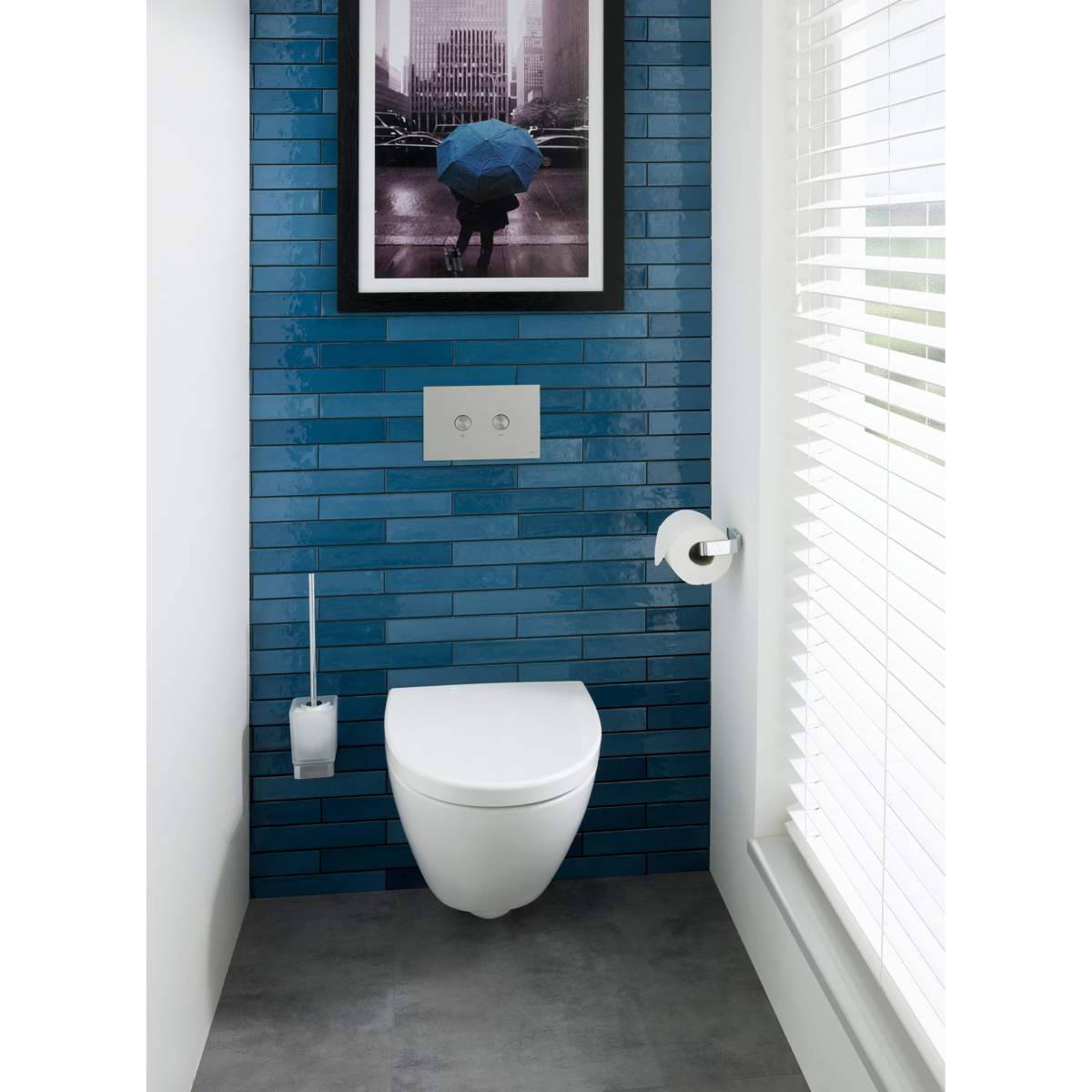 JTP Florence Chrome Toilet Metal Frame with Button (FPCH)