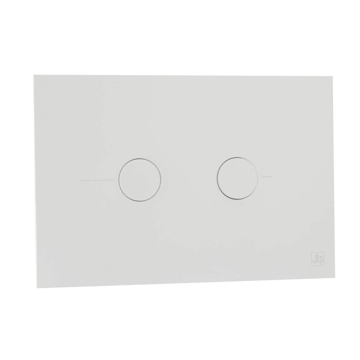 JTP Matt White Metal Pneumatic Flush Plate with WC Frame (FPMW)