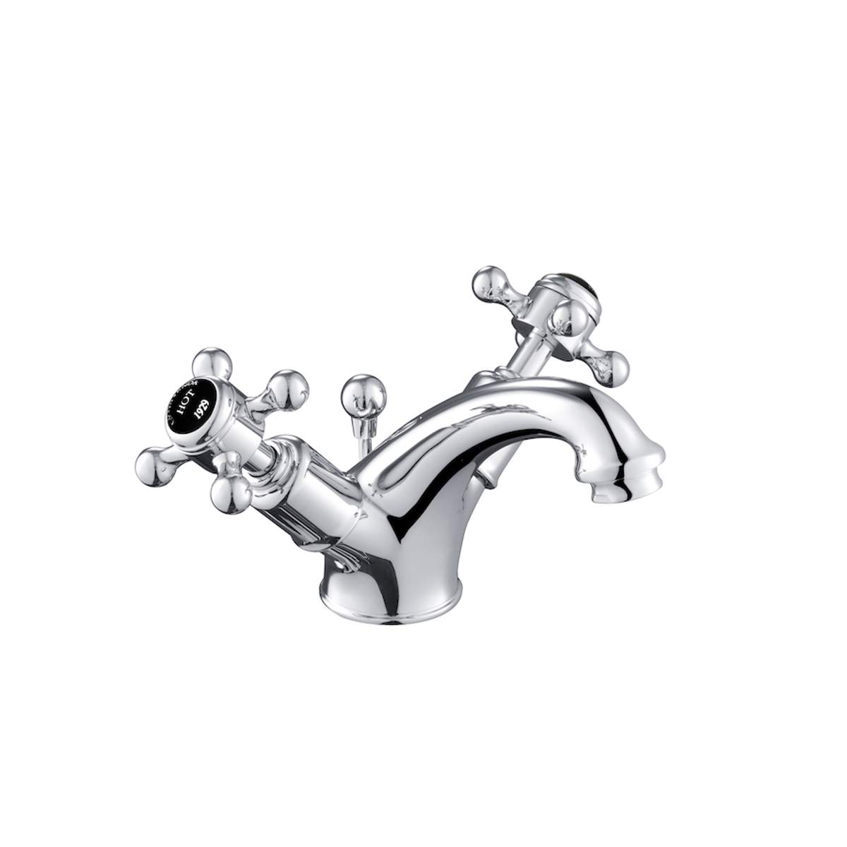 JTP Grosvenor Cross Black Edition Basin Mixer with Pop-Up Waste (GB76169)