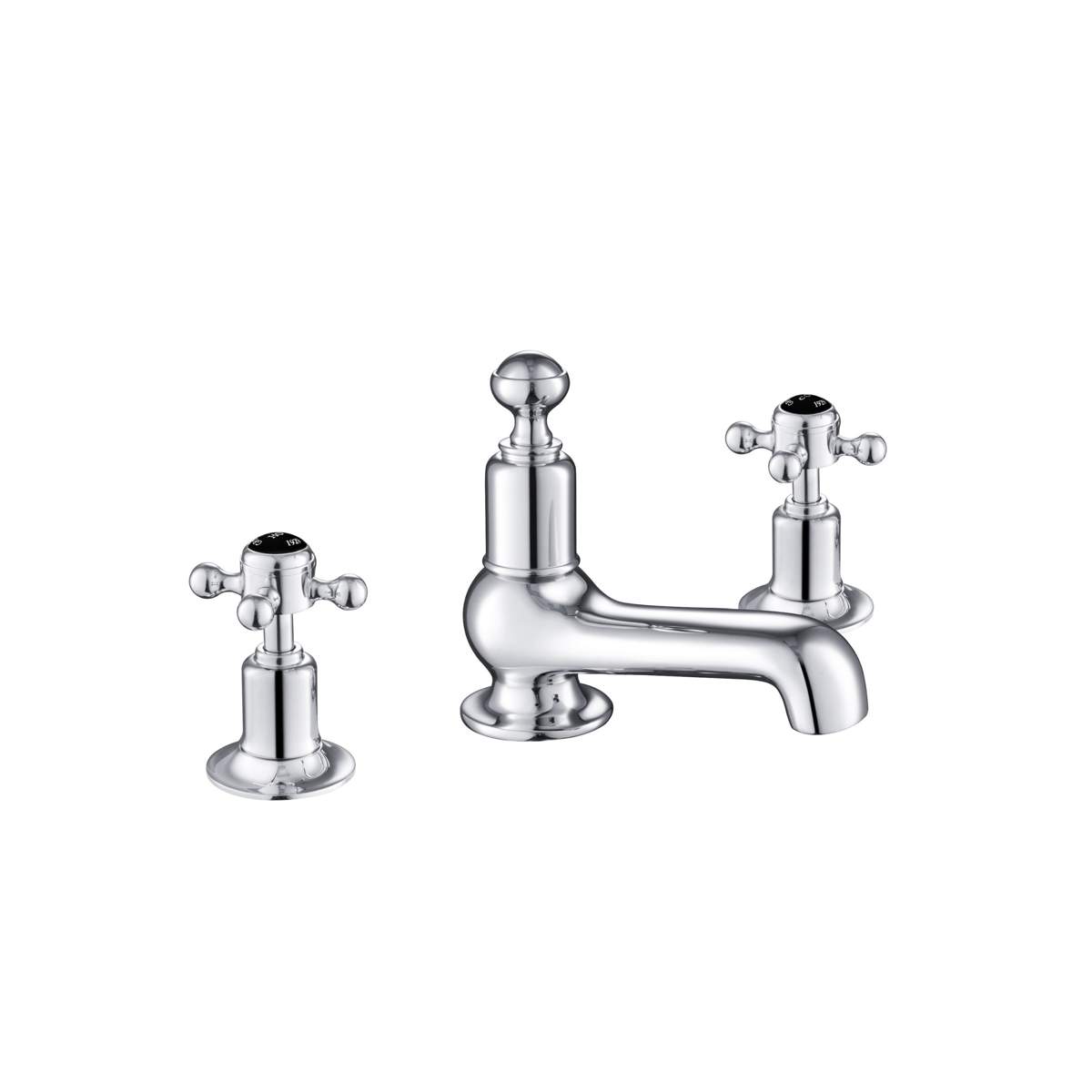 JTP Grosvenor Cross Black Edition 3 Hole Basin Mixer (GB76193)