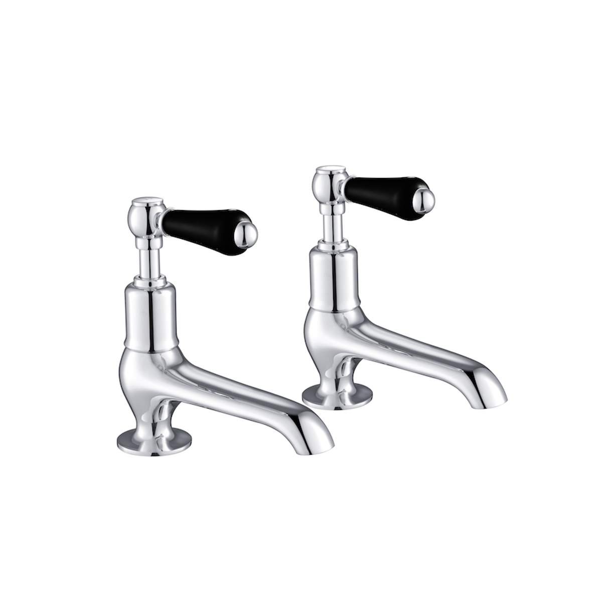 JTP Grosvenor Black Edition Lever Long Nose Basin Taps (GB85011)