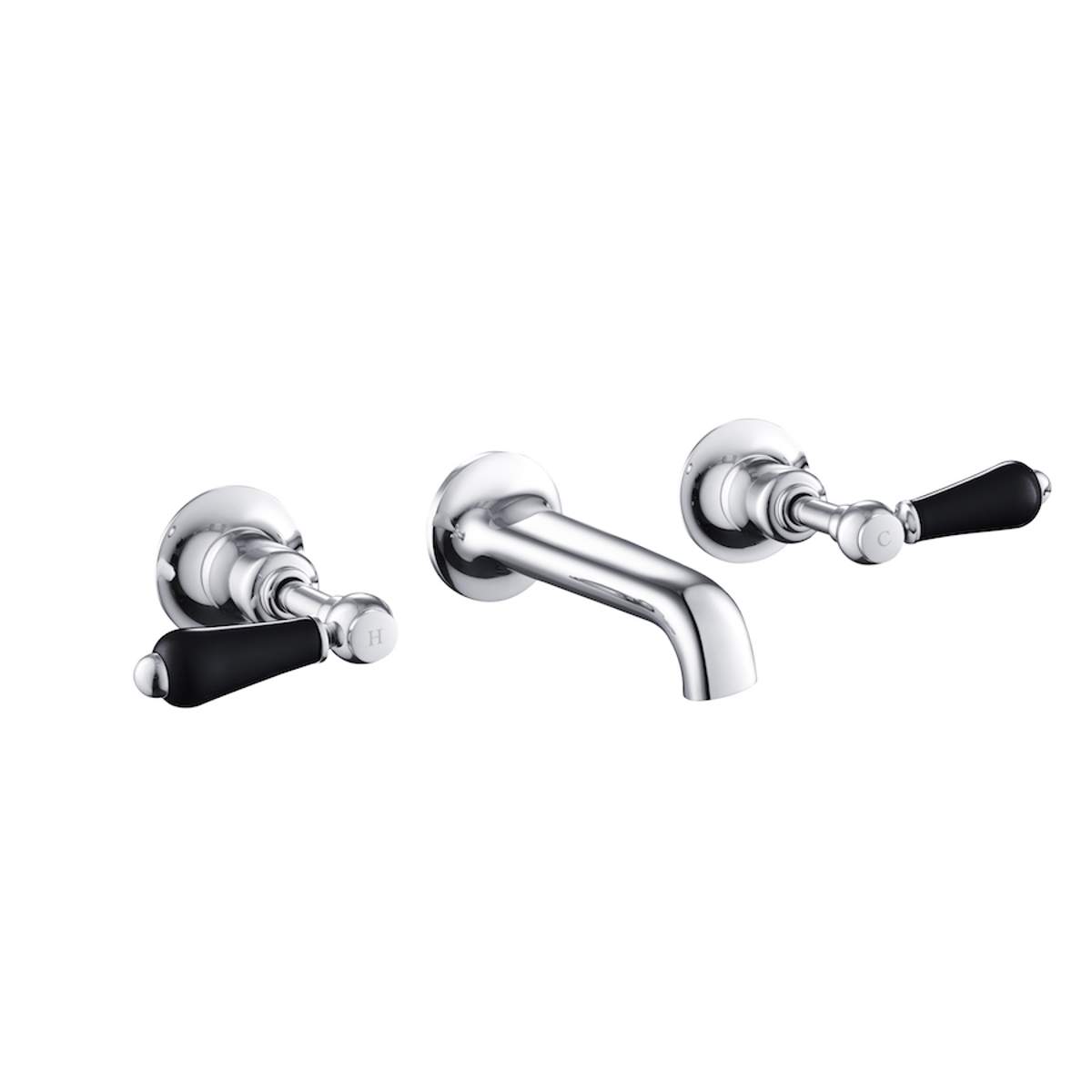 JTP Grosvenor Black Edition Lever 3 Hole Basin Mixer (GB85089A)