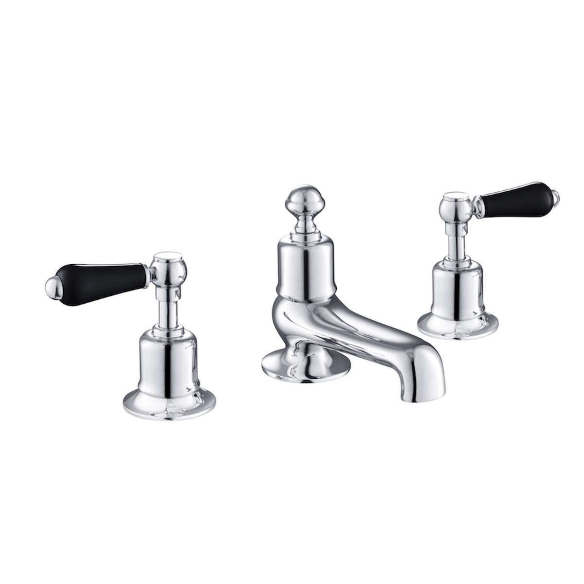 JTP Grosvenor Black Edition Lever 3 Hole Deck Mounted Bath Filler (GB85095)