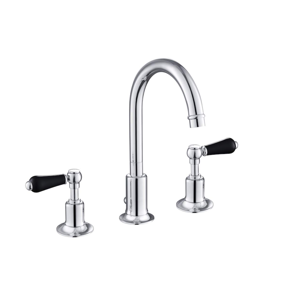 JTP Grosvenor Lever Black Edition 3 Hole Basin Mixer (GB85191)