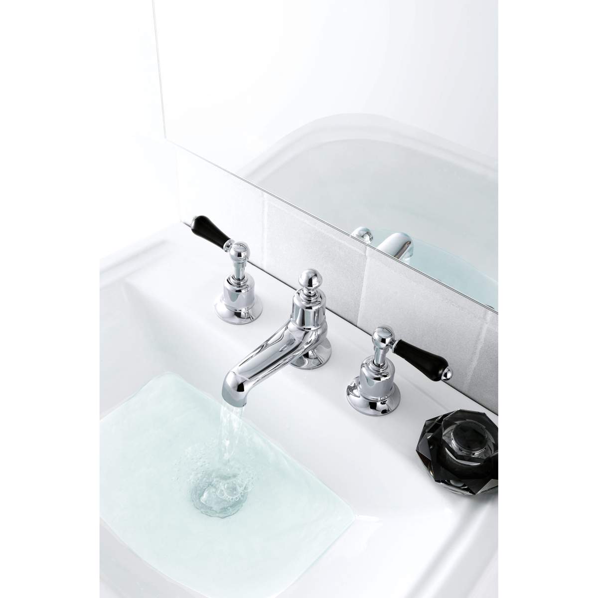 JTP Grosvenor Lever Black Edition 3 Hole Basin Mixer (GB85193)