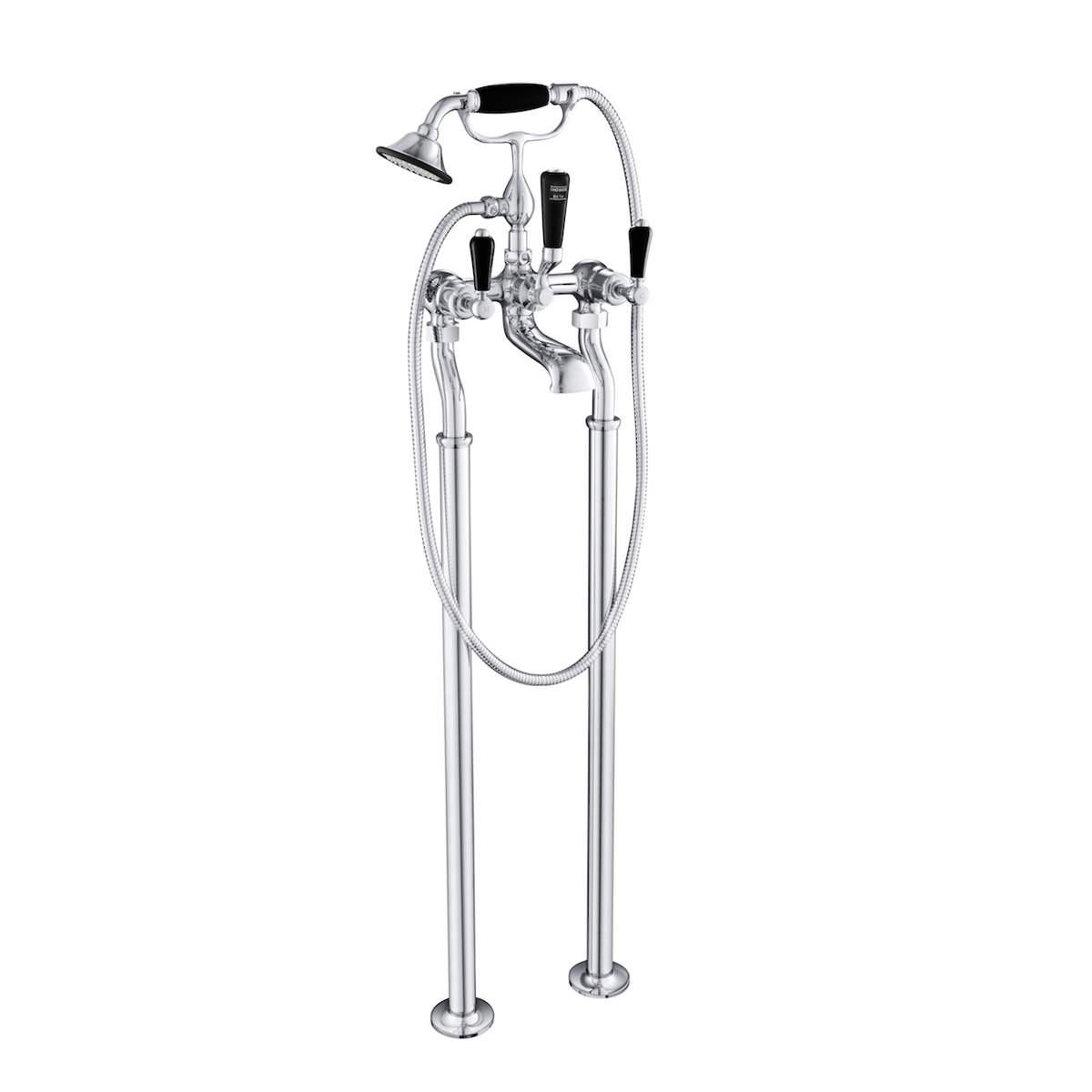 JTP Grosvenor Black Edition Lever Freestanding Bath Shower Mixer with Kit (GB85275FS)