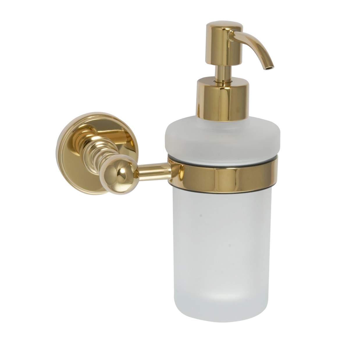 JTP Grosvenor Cross Antique Brass Edition Soap Dispenser Frosted Glass (GR167G)