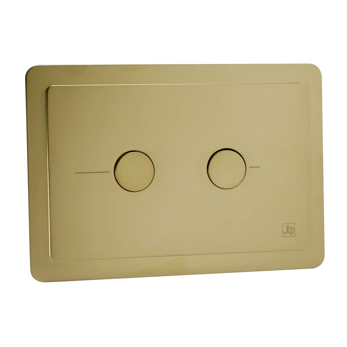 JTP Grosvenor Cross Brushed Brass Metal Pneumatic Flush Plate with WC Frame (GRFPBBR)