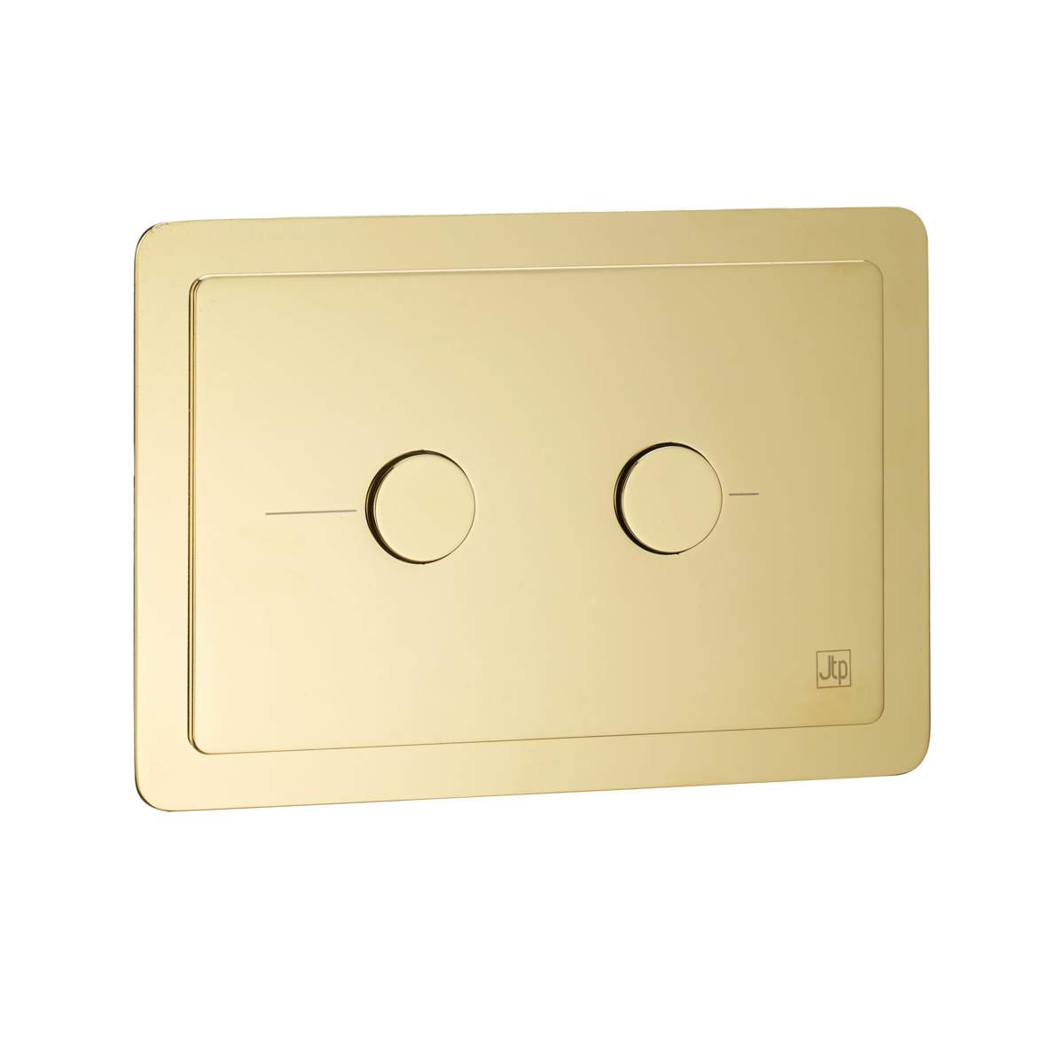 JTP Grosvenor Cross Antique Brass Edition Metal Pneumatic Flush Plate with WC Frame (GRFPG)