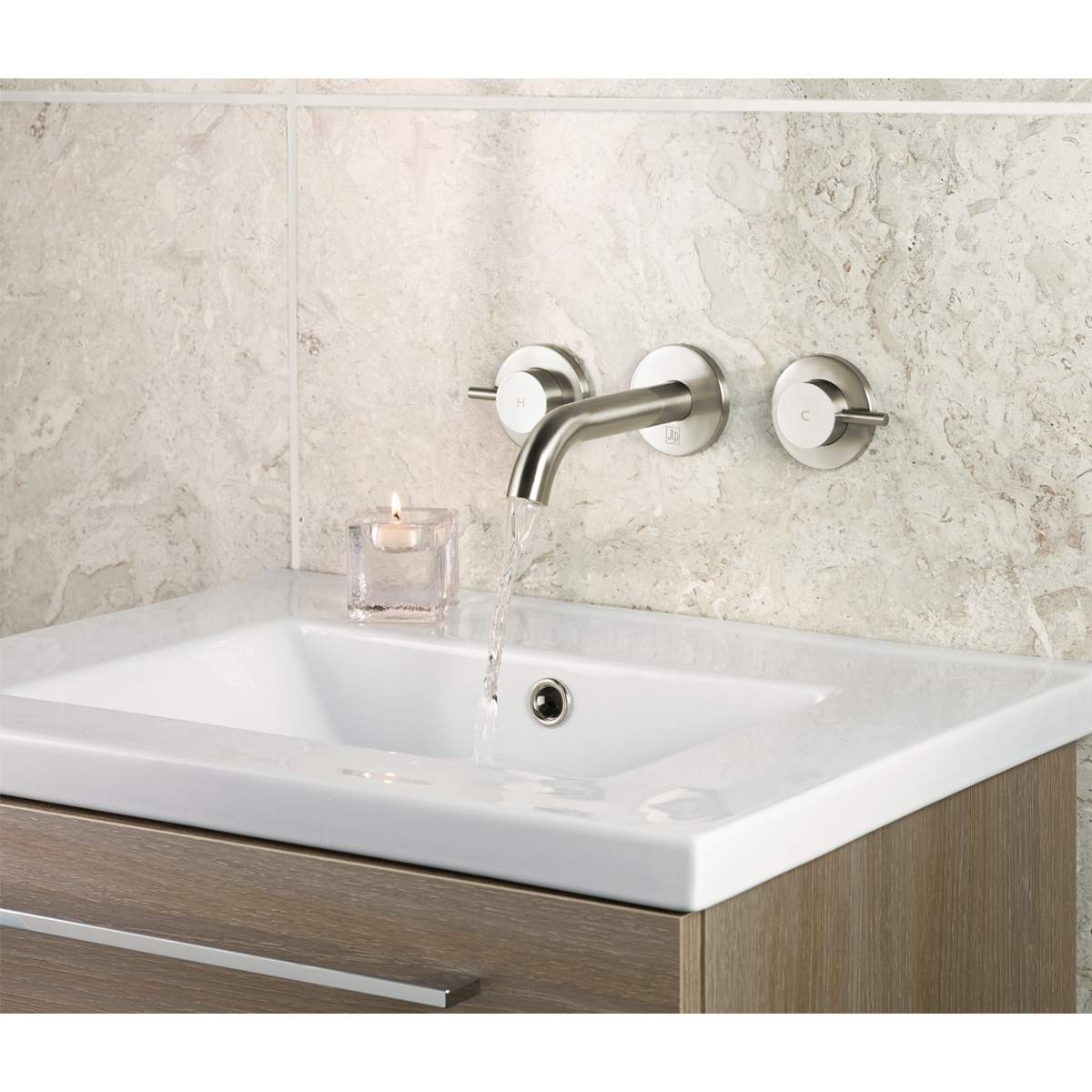 JTP Inox Wall Mounted Basin Mixer (IX089A)