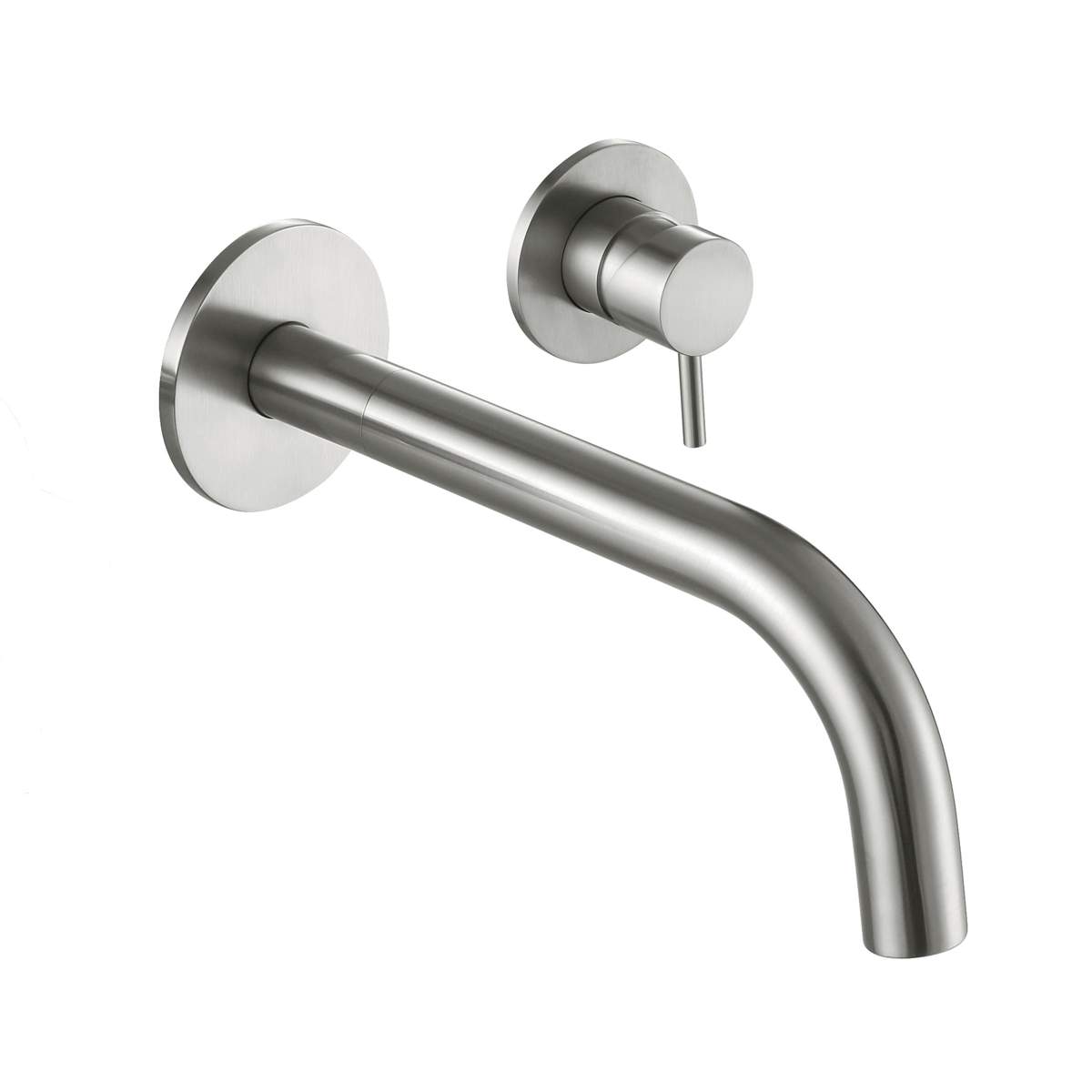 JTP Inox 2 Hole Wall Mounted Short Basin Mixer 155mm (IX091)