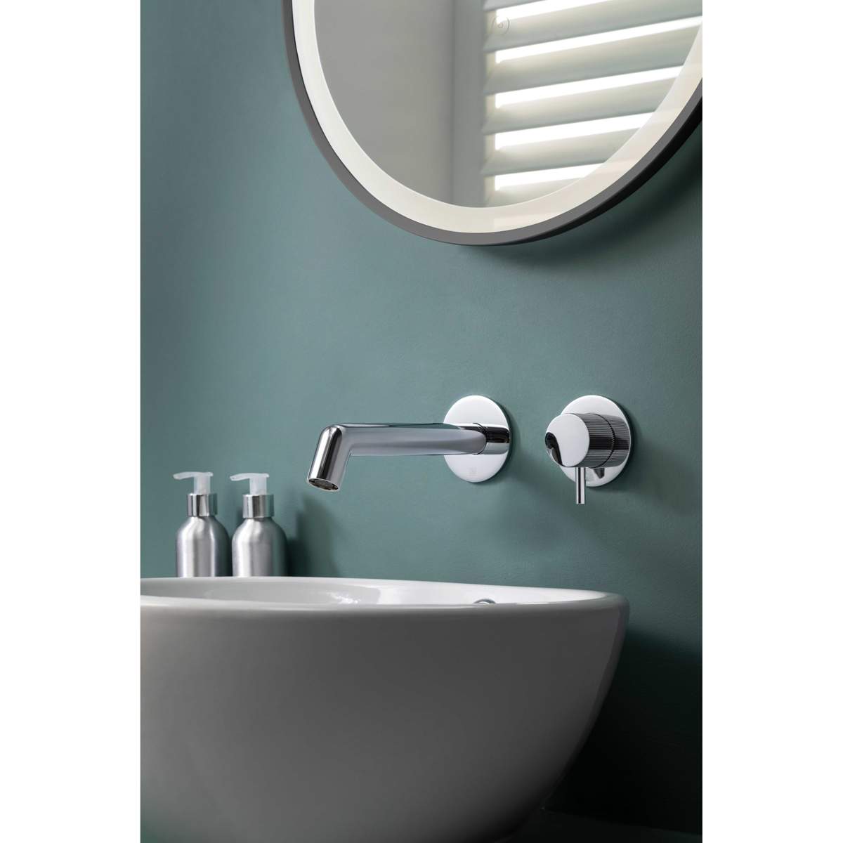 JTP Evo Chrome Wall Mounted Basin Mixer with Lever (LH64273CHMP)