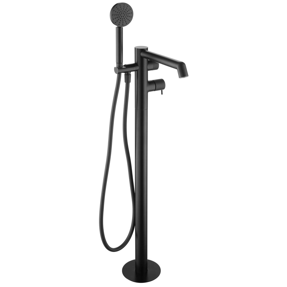 JTP Evo Matt Black Floor Standing Bath Shower Mixer with Lever and Kit (LH68534MB)