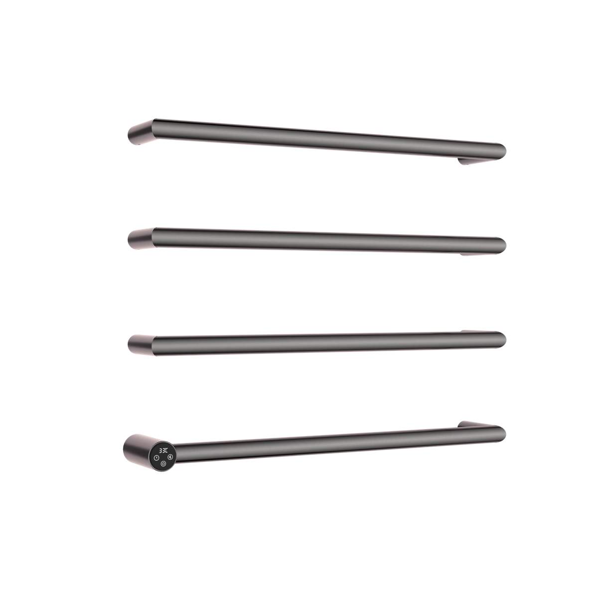JTP Obi Brushed Black Electric Towel Radiator (OB600EBBL)