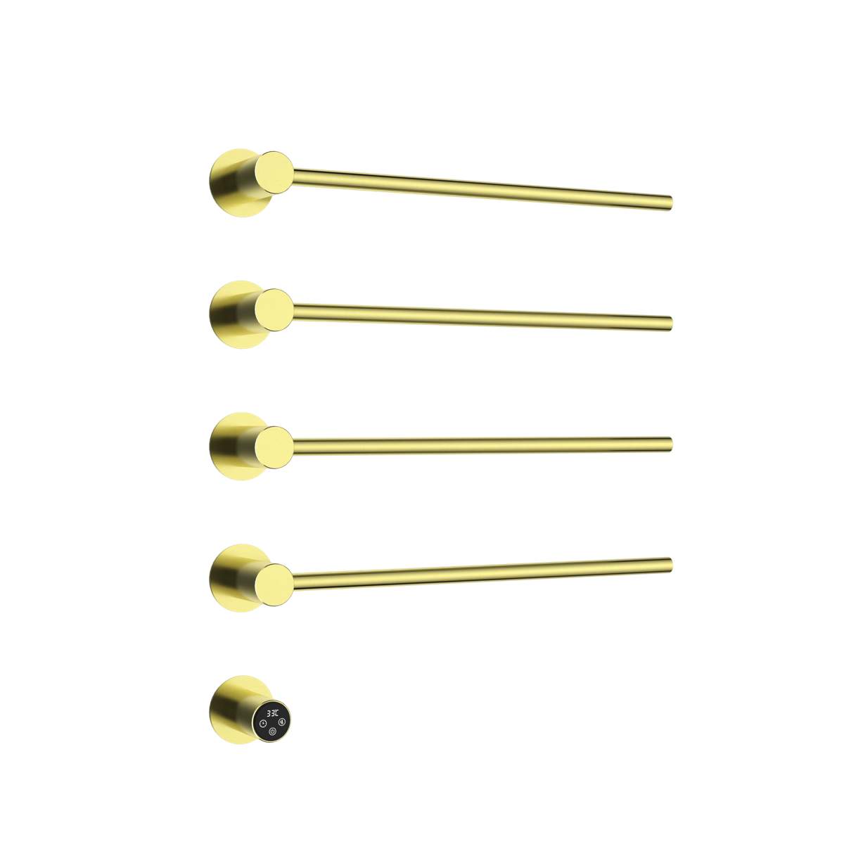 JTP Onyx Brushed Brass Electric Towel Radiator (ON520EBBR)