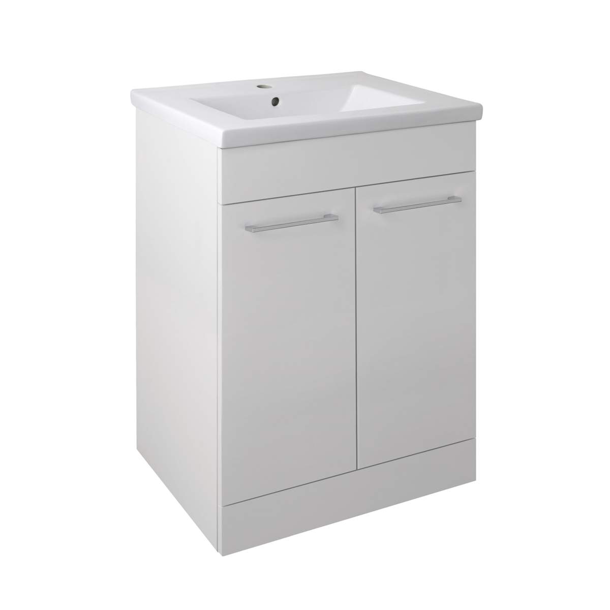 JTP Pace Units 600mm Floor Mounted Unit with Doors and Basin in White