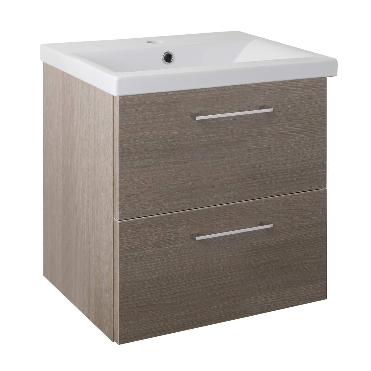 JTP Pace Units 500mm Wall Mounted Unit with Drawers and Basin in Grey