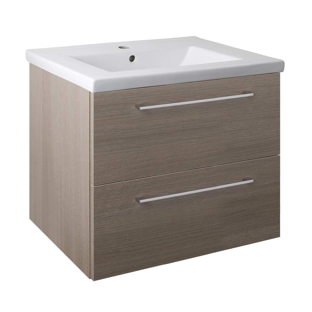 JTP Pace Units 600mm Wall Mounted Unit with Drawers and Basin in Grey