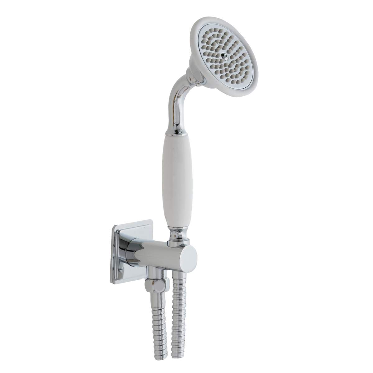 JTP Grosvenor Cross Chrome Side Fixing Water Outlet and Holder with Hand-Shower (Traditional/WS)