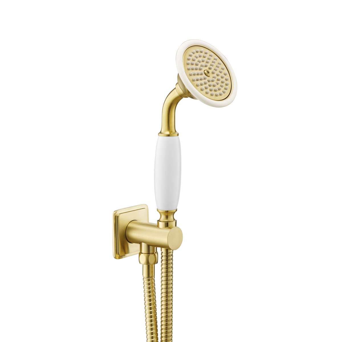 JTP Grosvenor Lever Antique Brass Edition Side Fixing Water Outlet and Holder with Hand-Shower (Traditional/WS/BBR)