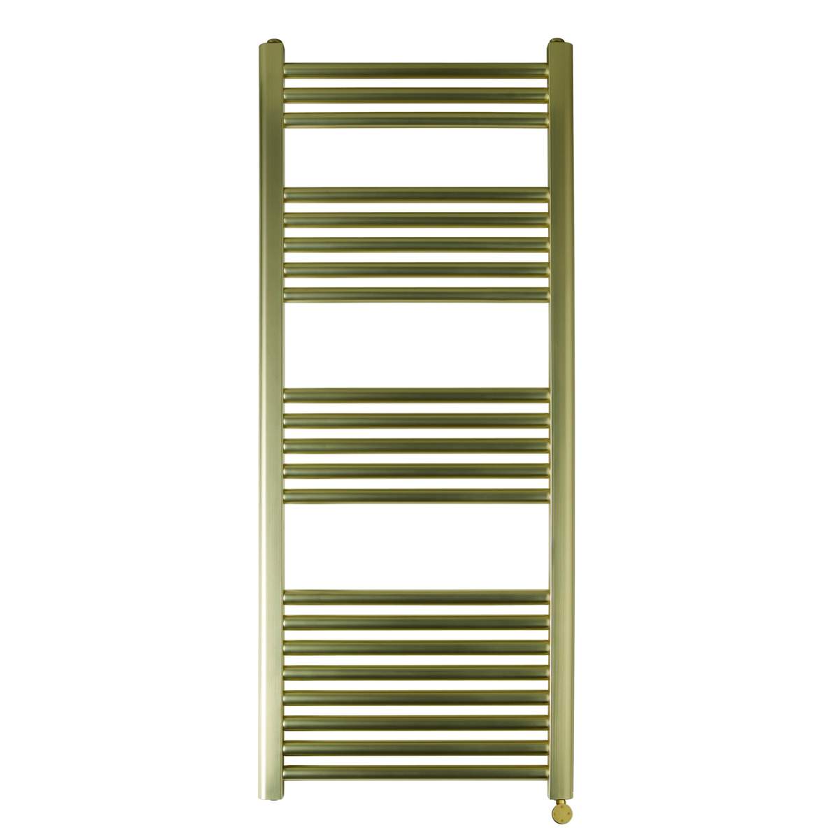 JTP Vos Electric Towel Radiator Brushed Brass 1200 x 500 (VOSELT12BBR)